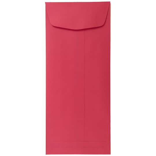 JAM Paper #11 Brite Hue Christmas Red Policy Colored Envelopes, 25ct.